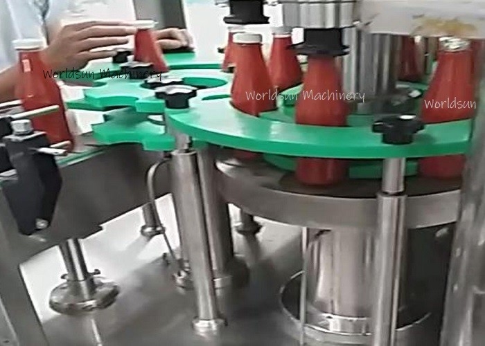 14000BPH SUS304 Ketchup Tomato Sauce Filling Machine automatic capping machine